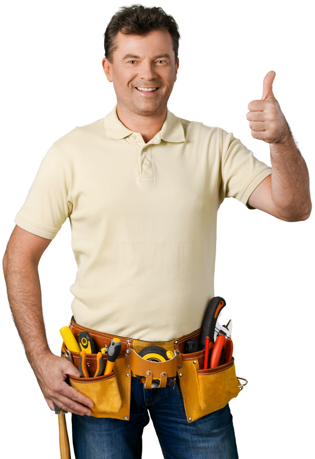 Construction Man Giving a Thumbs up 